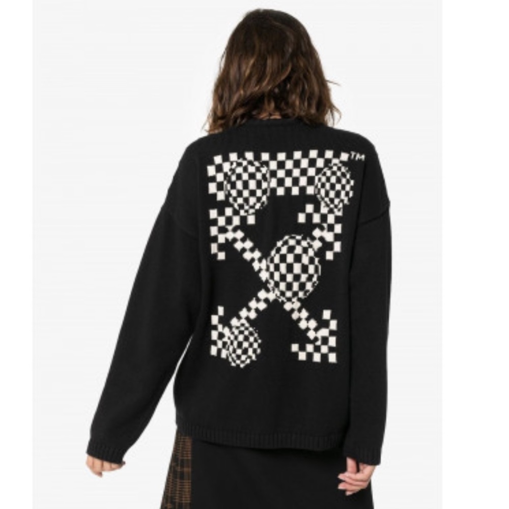 Off-white Back Bubble Arrow Sweater - Black